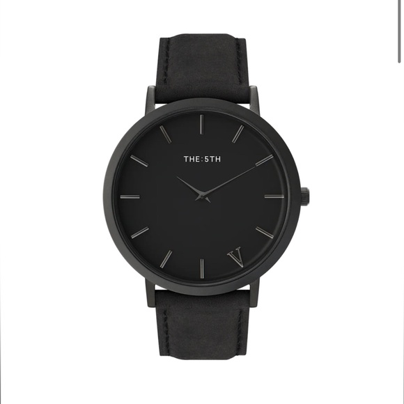 Black Leather Watch - Picture 3 of 3